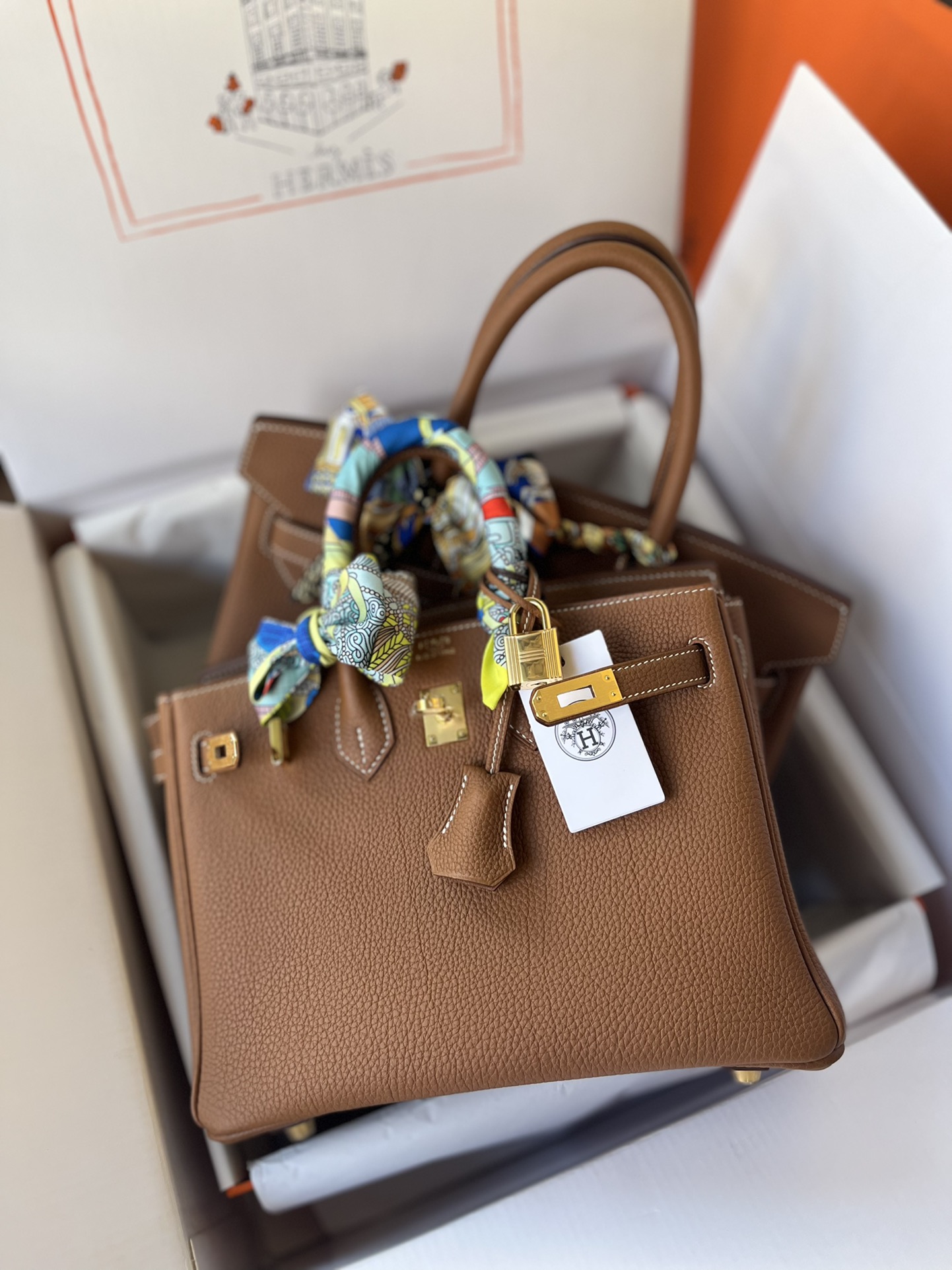 에르메스 버킨백 30 골드브라운 금장 토고가죽